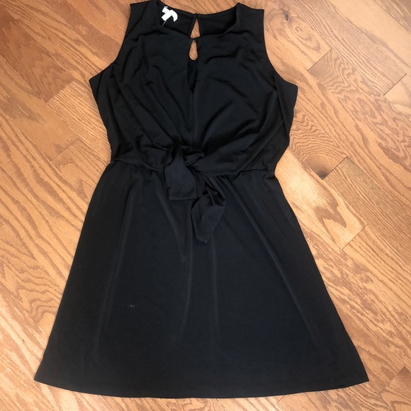 black dress with keyhole front
